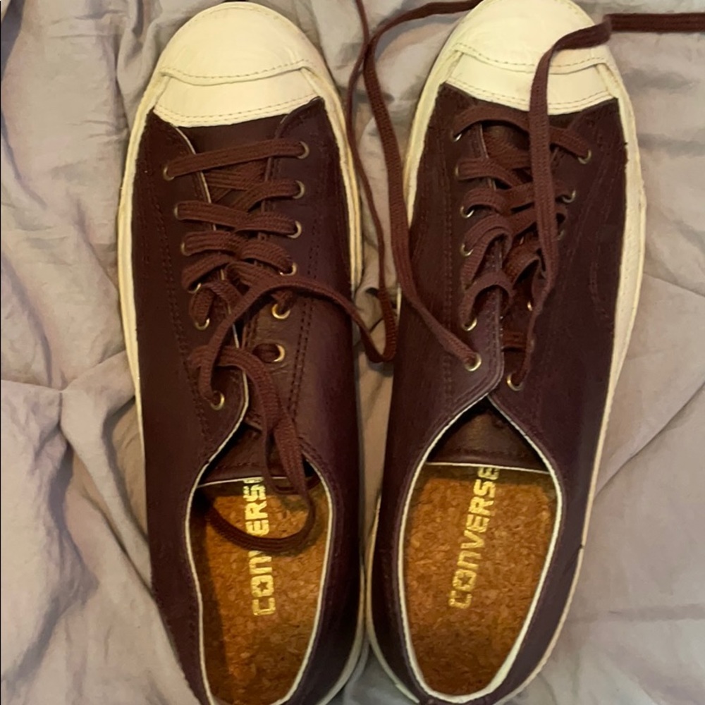 Leather Converse Jack Purcell. Size 9 barely worn